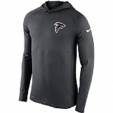 Men's Atlanta Falcons Nike Charcoal Stadium Touch Hooded Performance Long Sleeve T-Shirt,baseball caps,new era cap wholesale,wholesale hats